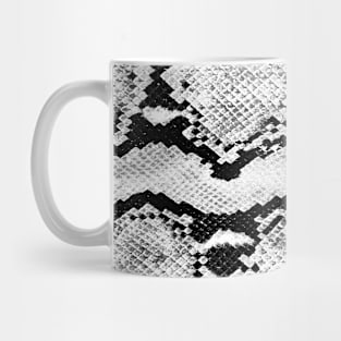 Snake Skin Pattern in Black and White Mug